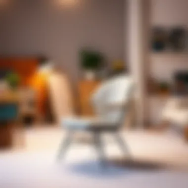 Stylish Craft Chair in a Creative Space A stylish craft chair in a well-lit studio