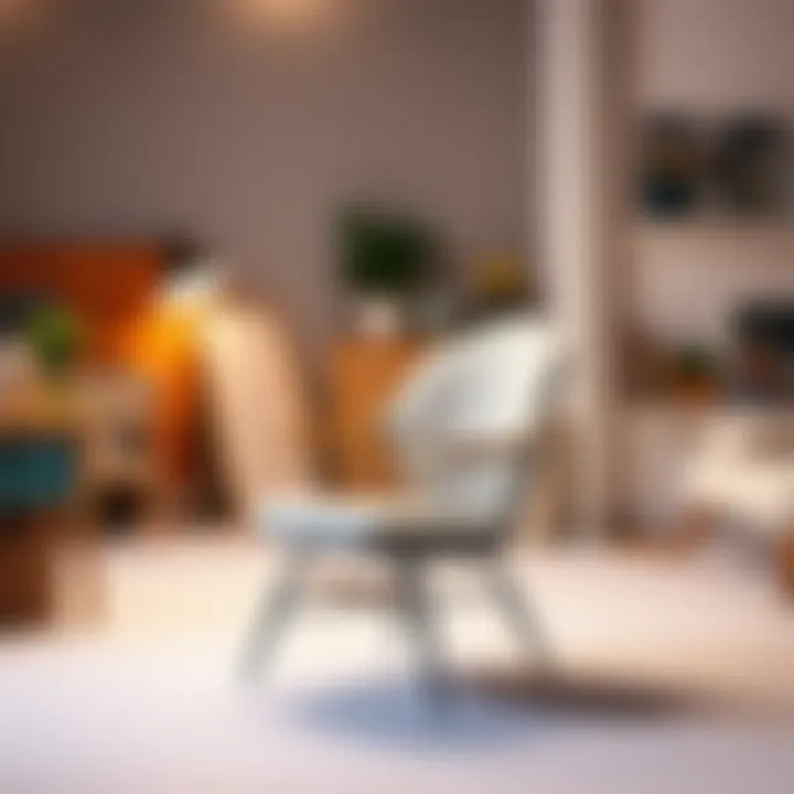 Stylish Craft Chair in a Creative Space A stylish craft chair in a well-lit studio