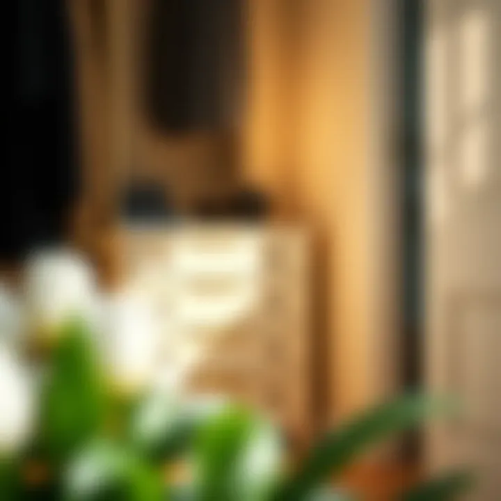 Elegant design of a small dresser in a professional closet environment