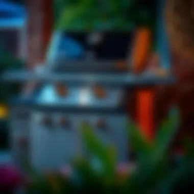 A modern gas grill with advanced features