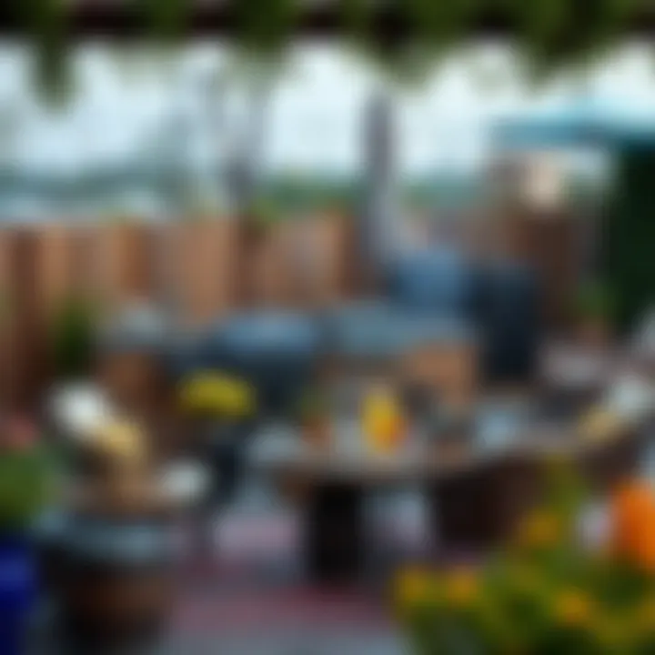 A beautifully arranged outdoor grilling setup