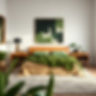 Transforming Spaces: The Impact of Dark Green in Bedroom Design A beautifully arranged bedroom featuring a dark green king blanket