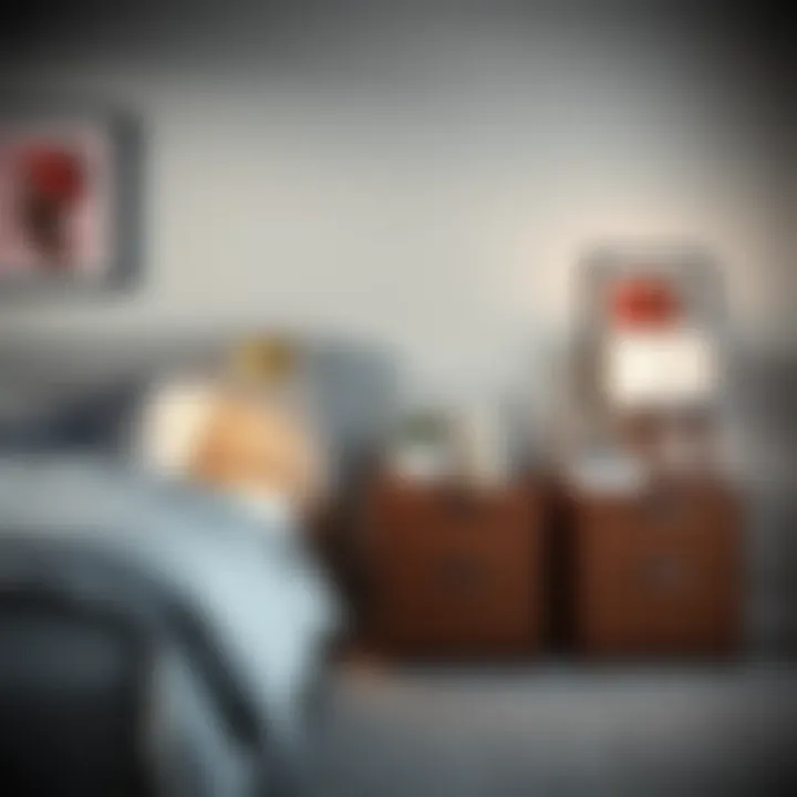 Unique file cabinet design contributing to bedroom decor