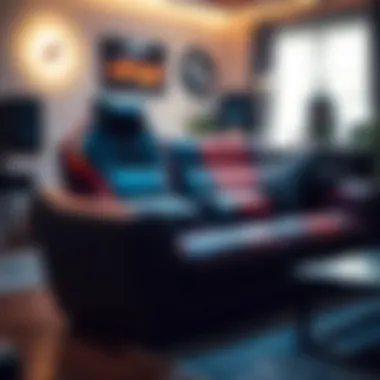 Ergonomic Features of Gaming Couches An ergonomic gaming couch showcasing adjustable features for optimal comfort