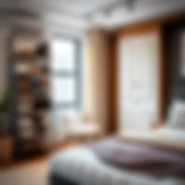 Stylish Shoe Storage Solution Stylish shoe storage solution in a cozy bedroom