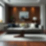 Contemporary C-side End Table in Modern Living Room Contemporary C-side end table in a modern living room setting