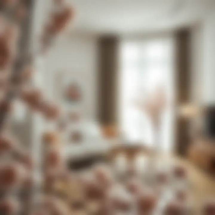 Innovative use of dried blossoms in contemporary interior design settings