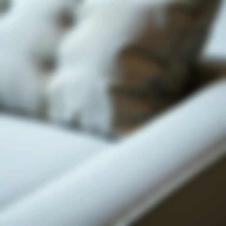 Close-up of high-quality fabric used in budget couches