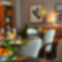 Cozy dining setup featuring a stylish booster seat