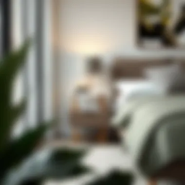 Seamless Integration in Contemporary Bedrooms A ten inch bedside table seamlessly integrated into a contemporary bedroom setting