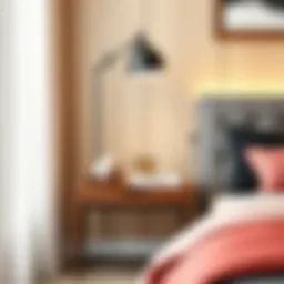 A stylish ten inch bedside table showcasing modern design elements