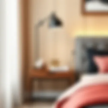 Modern Design Elements of a Bedside Table A stylish ten inch bedside table showcasing modern design elements