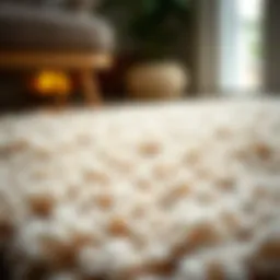 Luxurious texture of a super fluffy rug underfoot