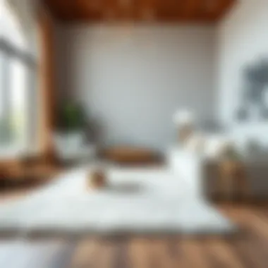 Super fluffy rug complementing modern decor