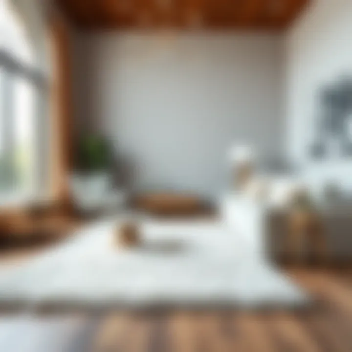 Super fluffy rug complementing modern decor