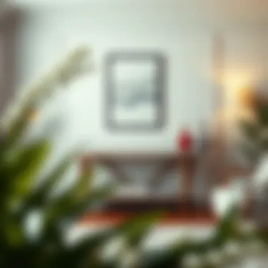 Stylish console table in a chic living room setting