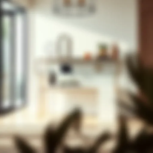 Modern Entryway with Console Table Elegant console table enhancing a modern entryway