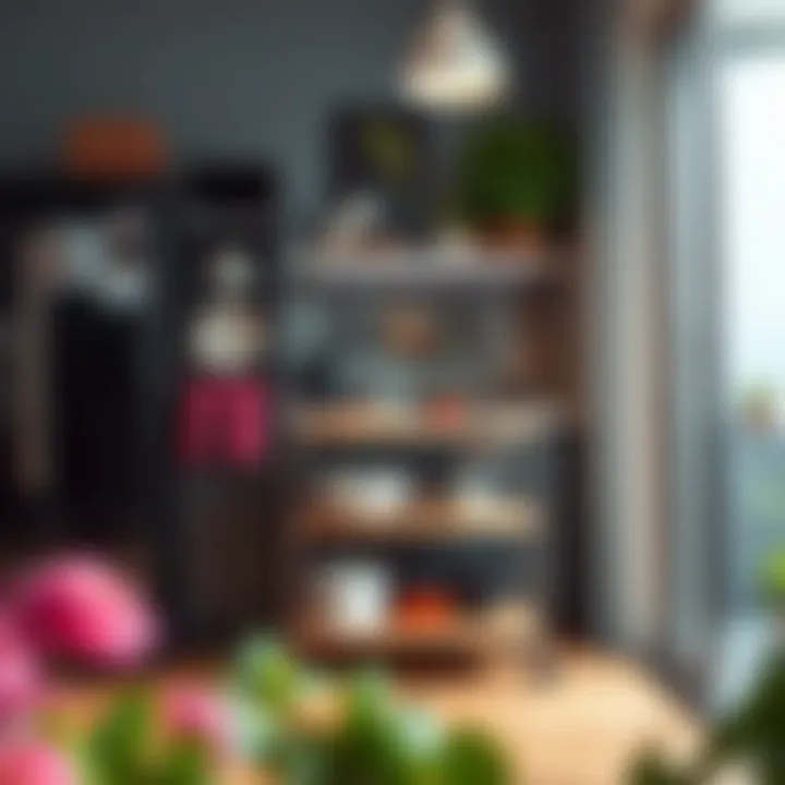 Compact kitchen trolley in a small urban kitchen