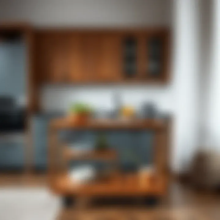 Elegant kitchen trolley crafted from reclaimed wood