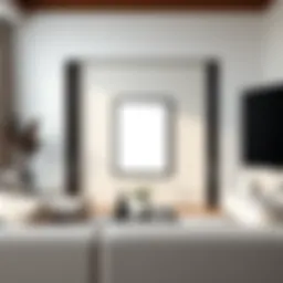 Elegant 8 x 10 art frame showcasing a minimalist design in a chic living room