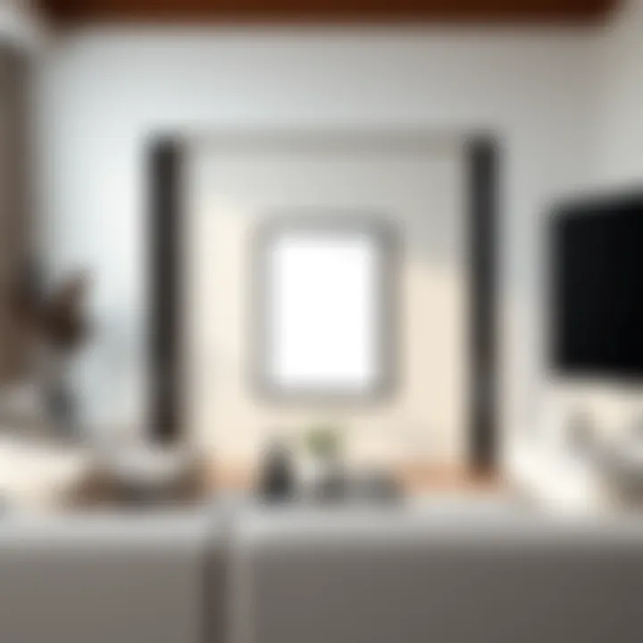 Elegant 8 x 10 art frame showcasing a minimalist design in a chic living room