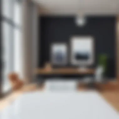 Stylish 8 x 10 art frame displayed in a contemporary office environment