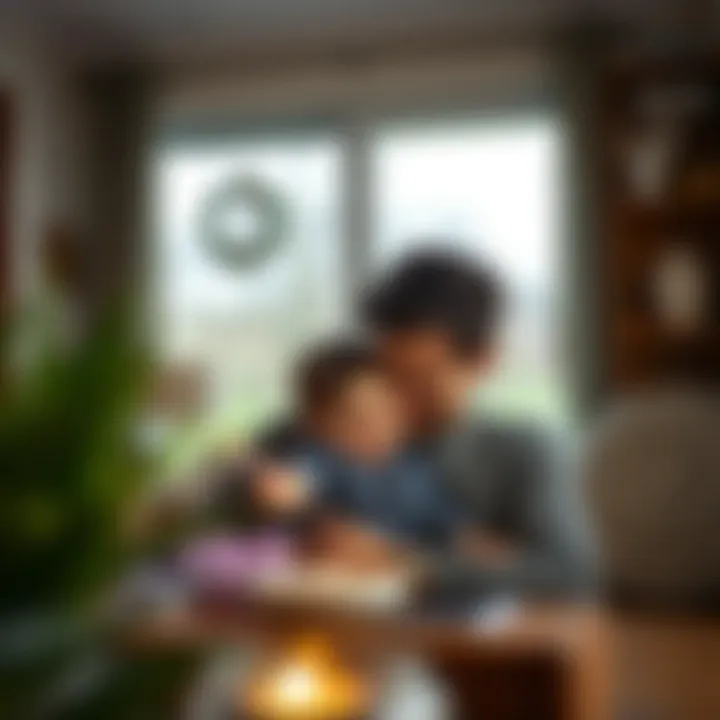 Cherished Family Connection A father and child sharing a meaningful moment