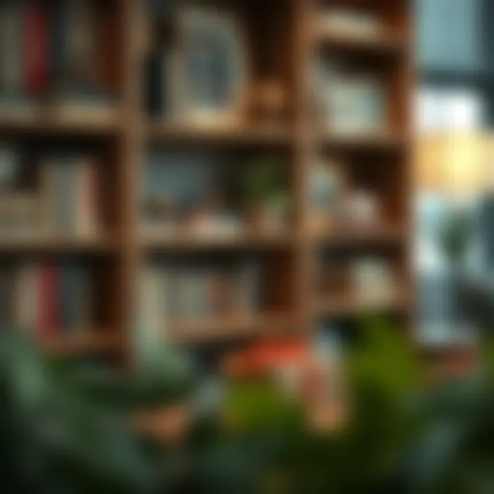 Personalized Gifts Showcase A bookshelf filled with personalized gifts for fathers