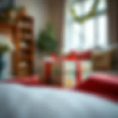 Thoughtful Gift Presentation A beautifully wrapped gift box symbolizing thoughtfulness