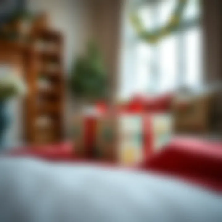 Thoughtful Gift Presentation A beautifully wrapped gift box symbolizing thoughtfulness