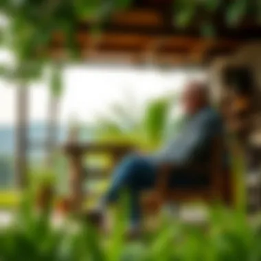 Father Embracing His Passion An outdoor scene of a father enjoying a hobby