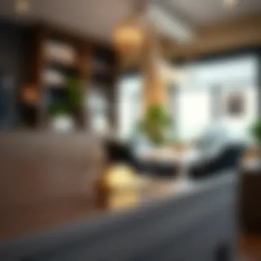 Stylish gold drawer pulls in a chic office setting