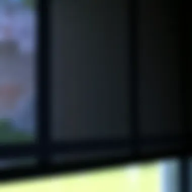 Close-up of the fabric texture of total blackout blinds