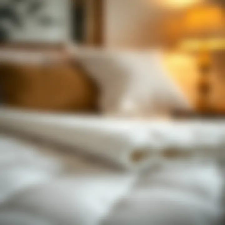 Textural Excellence of Mattress Protectors A high-quality waterproof mattress protector showcasing its texture and materials