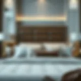 Luxurious double bed with elegant linens