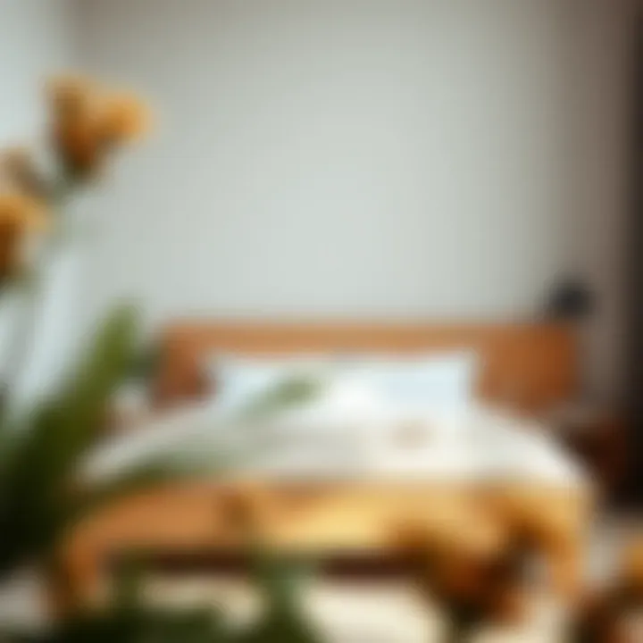 Crafted double bed using natural materials