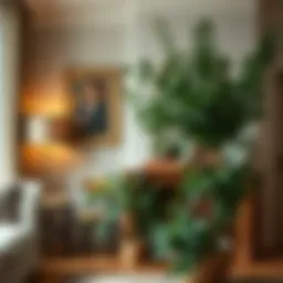 Lush eucalyptus floor plant enhancing interior decor