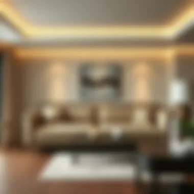 Elegant four seasons sofa in a modern living room setting