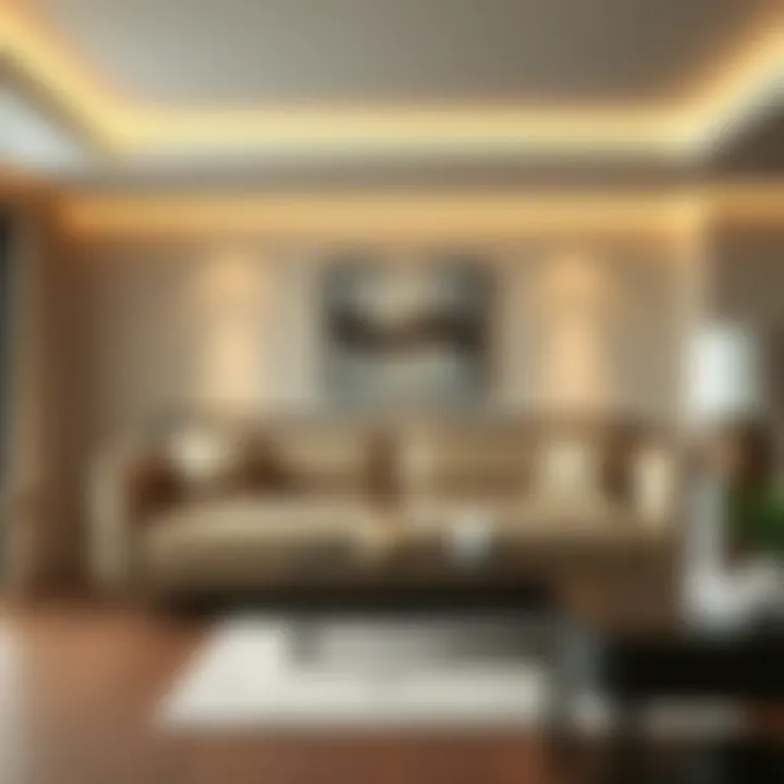 Elegant four seasons sofa in a modern living room setting