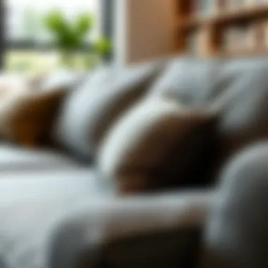 Close-up of premium materials used in four seasons sofas