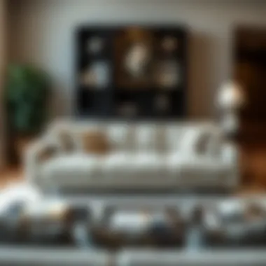 Sofa table dimensions comparison with adjacent furniture