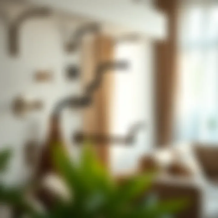 Diverse Mounting Options for L-Shaped Rods Variety of mounting options for L-shaped curtain rods displayed