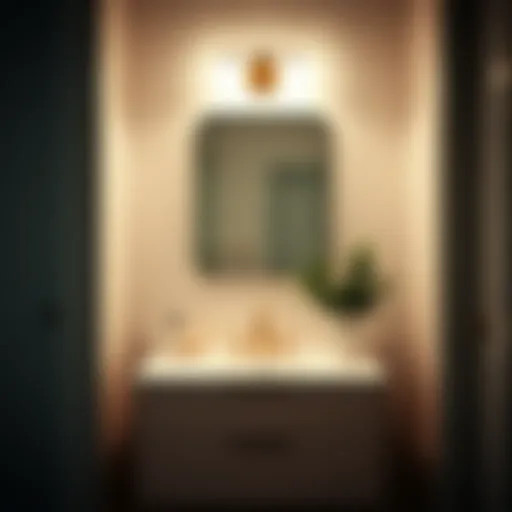 Elegant vanity light in a modern bathroom setting