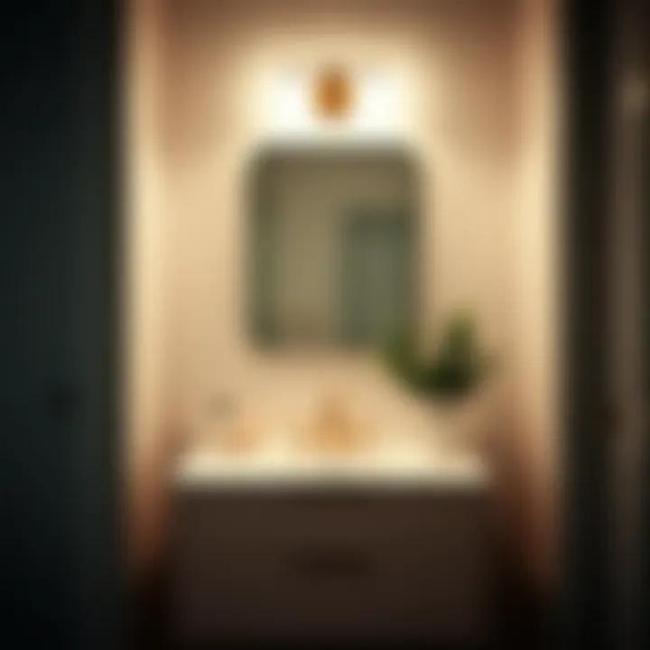 Elegant vanity light in a modern bathroom setting