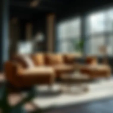 Luxurious materials used in sectional sofa upholstery