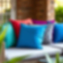 Luxurious water-resistant patio cushions in vibrant colors