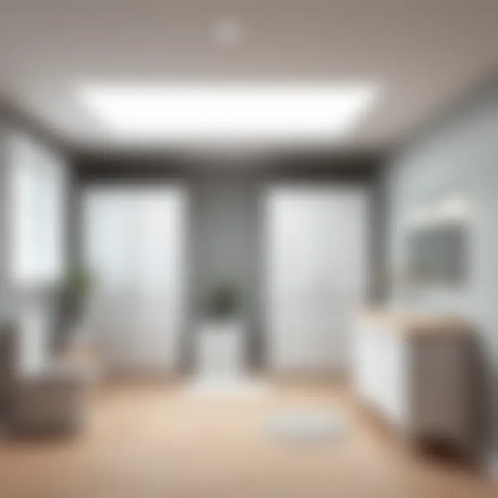 White cupboard doors in a contemporary bathroom setting