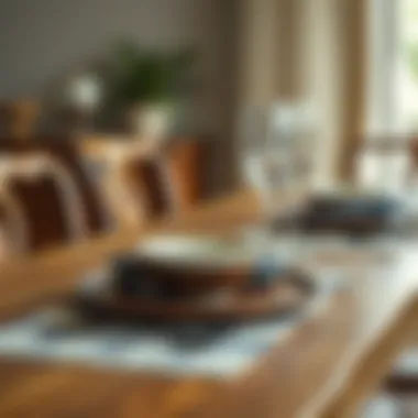 Intricate Craftsmanship of Wooden Place Settings Elegant wooden place setting showcasing intricate craftsmanship